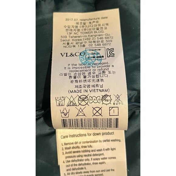 New Louis Castel Green White Down Quilted Zip Lightweight Jacket Puffer - Picture 8 of 12